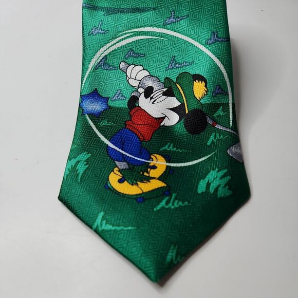 Disney Mickey Unlimited Mickey Mouse Men’s Neck Tie Blue Golf Mickey Theme - Picture 4 of 4